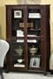 Mission style 5 shelf Bookcase With 2 Sliding Doors, 2 DOOR 5 SHELF, CHESTNUT