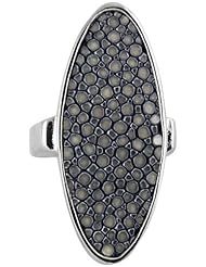 Grey Finger Ring - Genuine Stingray Skin Leather