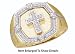 1/4 CTW. YELLOW GOLD MENS CROSS GENUINE DIAMOND RING