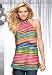 metrostyle Striped Chiffon Halter Top