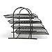 AJ 4-tier Steel Mesh Desk Tray Letter Tray Holder Paper Tray, Black (11.8