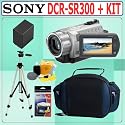 Sony DCR-SR300 6MP 40GB Hard Disk Drive Handycam Camcorder + Accessory Kit