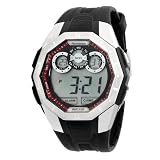 Armitron Men's Sport Silver-Tone Digital Chronograph Watch #408183RED