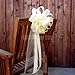 Large Ivory Wedding Pull Bows with Long Tulle Tails - 9