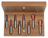 CMT 800.501.11 8-Piece Dovetail & Straight 1/2 Shank Router Bit Set