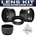 Essential Kit for KODAK EasyShare DX6490, DX7590, Z7590, Includes: 2.0X Telephoto and 0.45X Wide Angle High Definition Lenses + Adapter Tube (Made in light and sturdy aluminum) + Adapter Ring Kit