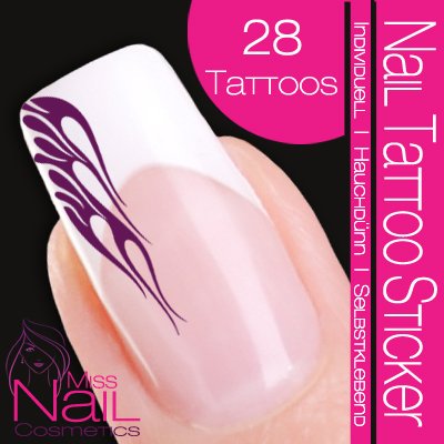 Nail Tattoo Sticker Flammen - beere Preisvergleich