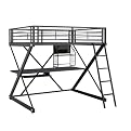 Z Bedroom Loft Study Bunk Bed (80-1/2" x 74-1/2" x 72-1/2"H)