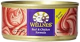 Wellness Complete Health Natural Grain Free Wet Canned Cat Food, Beef and Chicken Recipe, 5.5-Ounce Can (Pack of 24)