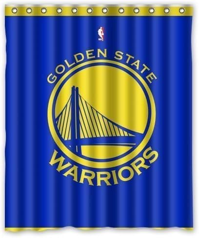 Baodan Zhang New Waterproof Golden State Warriors Basket Ball Custom Shower Curtain 60"(w) x 72"(h)