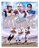 Archie, Eli & Peyton Manning - 3 Quarterbacks - Autographed 16x20 Photograph