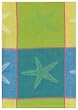 100% Cotton Jacquard Block Starfish Lime Green and Yellow Dishtowel 18" X 28" Set / 6