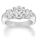 14k White Gold Diamond 3-Stone Ring (3 cttw, H-I, SI2-I1 Clarity)