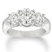 14k White Gold Diamond 3-Stone Ring (3 cttw, H-I, SI2-I1 Clarity)