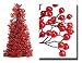 Pack Of 2 Red Gooseberry Christmas Cone Trees 24