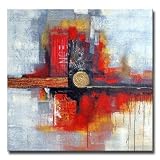 handmade Painting Modern Wall Art Deco Canvas on wooden frame mox1