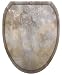 Toilet Tattoos TT-1040-O Silver Stone Decorative Applique for Toilet Lid, Elongated