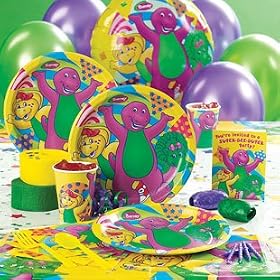 Click here to buy Party Supplies - Barney Dance Party Supplies - Deluxe Pack by Birthday Express.