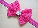 Qandsweet Baby Girl's Headbands Hair Bow Crystal Flower (9 Pack)