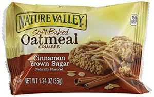 Nature Valley Soft Baked Oatmeal Squares, Cinnamon Brown Sugar, 7.44 Ounce
