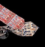 Silk Tie Bonampak in Black