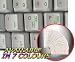 KOREAN KEYBOARD STICKERS WITH GREEN LETTERING ON TRANSPARENT BACKGROUND