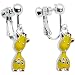 Handcrafted Baby Giraffe Clip On Earrings