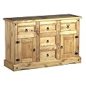 Corona Pine Dining Room Side Board in Lacquered Waxed Pine