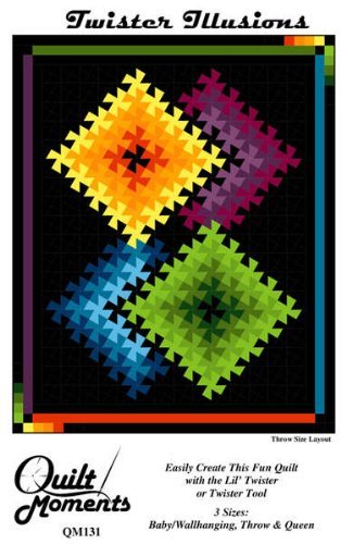 Twister Illusions Quilt Pattern by Quilt Moments - 3 Sizes - Baby, Throw, Queen