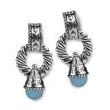 A Touch of Spain Twist Rope and Turquoise Earrings