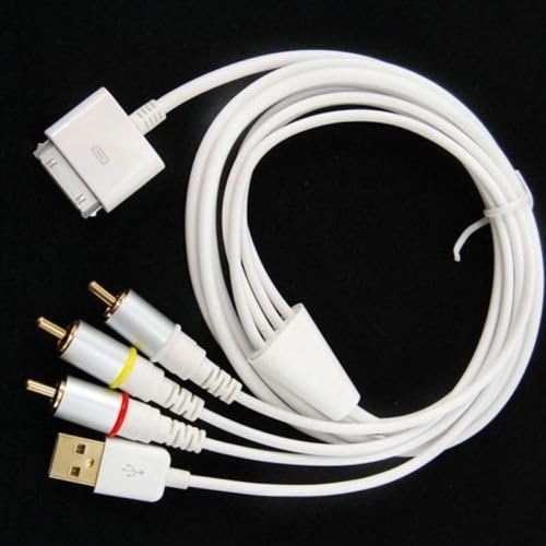 Uupower Rocketfish Composite Av/usb Cable for Iphone 4 4s 3g Ipad Ipod Tv Connection