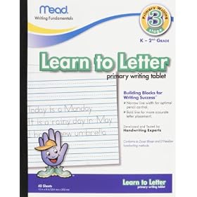 Mead 48166 Learn to Letter Tablet, 10" x 8", 40 Count