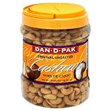 Review Dan-D-Pak  / Dan-D-Pak Whole Premium Cashews, Unsalted, 32-Ounce Plastic Jars (Pack of 2)