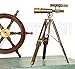 A Table DÃ©cor Telescope Vintage Marine Gift Functional Instrument Collectibles Gift Item (Brass Antique + Wood)