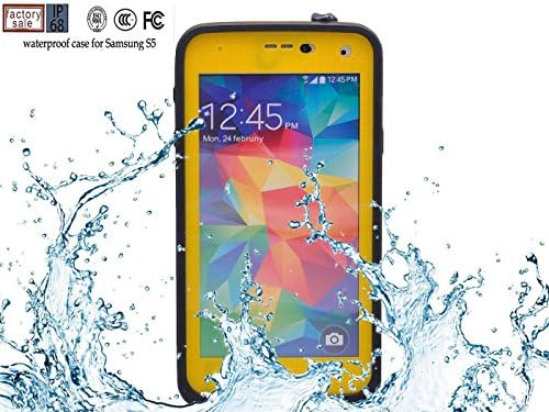 Nancy's Shop Waterproof Dustproof Snowproof Shockproof Hard Armor Protective Cover Case for Cell Phone Samsung Galaxy S5 I9600 Sv S V (2-Yellow)