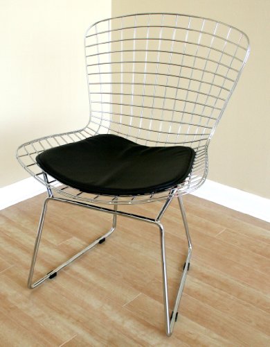 Bertoia Style Steel Wire Mesh Chair with Pad