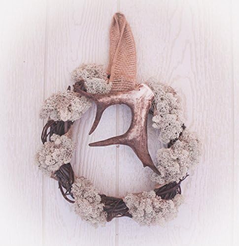 Handmade Antler Christmas Wreath