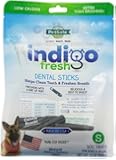 PetSafe indigo Fresh Dental Sticks Low-Calorie Oral Care Dog Treat, Small 12 oz.