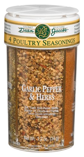 Dean Jacobs 4 Poultry Seasonings, 5.1-Ounce Large Jars (Pack of 4) by Dean Jacobs