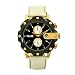 D&G Dolce & Gabbana Men's DW0364 Sean Beige Leather Black Chronograph Dial Watch