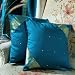 Turquoise Sari Cushion Covers / Saree Pillow covers 16 X 16 Inches