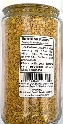BEE POLLEN, Pure Natural Pollen, 8 oz, Granulated