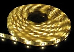 Waterproof 12V SMD5050 LED Tri-chip Horizontal Ribbon Flexible LED Strip Light 5M/16Ft Waterproof - Warm White Color By CBconcept