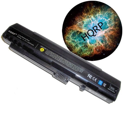 HQRP Netbook Battery for Acer Aspire One AOD250-1070 AOD250-1727 AOD250-1955 AOD250-1962 Replacement (Lithium-Ion, Black, 4400mAh) plus HQRP Mousepad