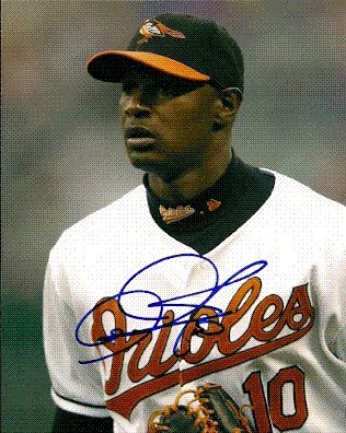 Autographed/Hand Signed 8x10 Photo Adam Jones Baltimore Orioles
