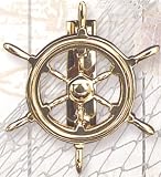 Brass Ship Wheel Door Knocker