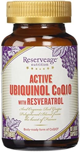 Reserveage Organics Active Ubiquinol Co Q-10 with Resveratrol-60 Other