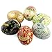 Set of 6 Flowers and Birds Wooden Pysanky Ukrainian Easter Eggs Pysanky 3 Inches