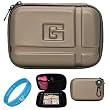 Gun Metal Durable 5.2-inch Protective GPS Carrying Case with Removable Carbineer for Garmin dezl 50LM/50 / 2450 / 1450NOH / 2460LT 5 inch Portable GPS Navigation System + SumacLife TM Wisdom Courage Wristband