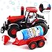 Prextex Bump & Go Bubble Blowing Farm Tractor Truck with Lights Sounds and Action Fun Toy and Gift for Kids